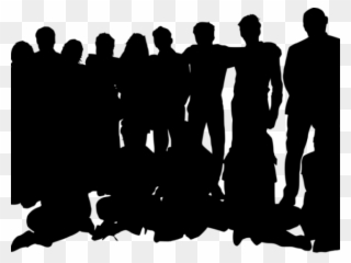 Crowd Clipart Transparent Background - Crowd People Silhouette Png