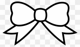 Download Hair Bow Clip Art - Ribbon Clipart Black And White - Png Download