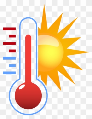 Cartoon Sun Temperature Element - Sale Logo Vector Clipart