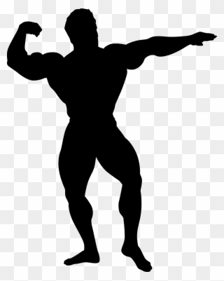 Body Building Png - Bodybuilder Silhouette Clipart