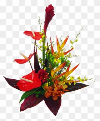 Tropical Island Flowers Png - Tropical Flower Bouquet Png Clipart