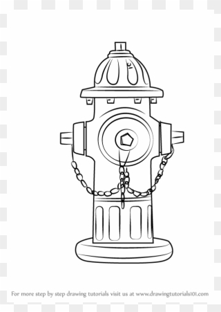 How To Draw A Fire Hydrant, Fire Hydrant, Step By Step, - Drawing Clipart