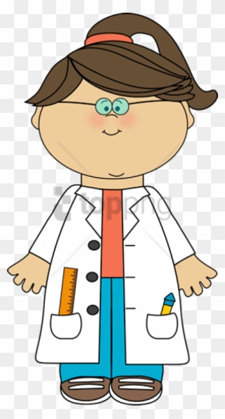 Free Png Kids Pushing Kids Clipart Png Image With Transparent - Scientist Clipart Girl
