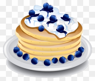 Transparent Pancakes Blueberry - Blueberry Pancake Clipart - Png Download