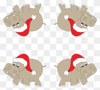 Hippopotamus For Christmas Png , Png Download - Christmas Hippo Clipart