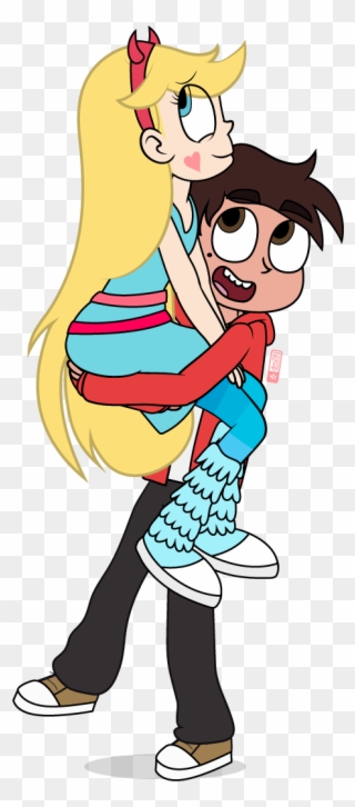 Let Marco Carrying Star Be Your Aesthetic - Star Butterfly Marco Carrying Star Clipart