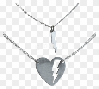 Free Png Heart Necklace Png Images Transparent - Lightning Bolt Heart Necklace Clipart