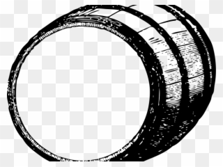 Barrel Clipart - Black And White Whiskey Barrel - Png Download