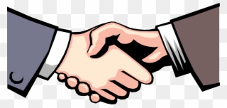 Vector Illustration Of Businessman Hands Shaking - Shake Hands Clipart Png Transparent Png