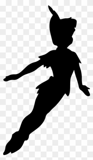 Silueta Peter Pan Ref - Silhouette Peter Pan Clipart - Png Download