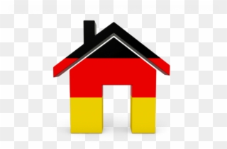 Illustration Of Flag Of Germany - German Home Icon Clipart