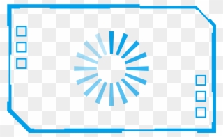 Tech Border Blue Futuristic Square Png And Psd - Vector Graphics Clipart