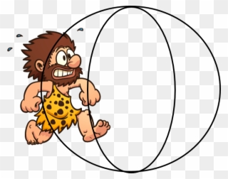 Running Caveman - Kids Castle Clipart