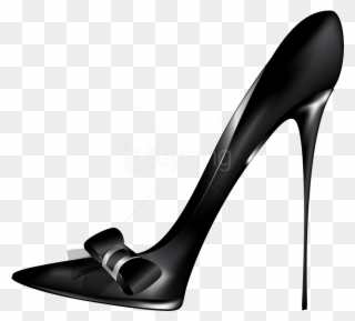Free Png Download Black High Heels With Bow Clipart - High-heeled Shoe Transparent Png