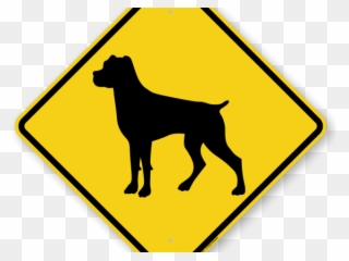 Wild Dog Clipart Security Dog - Beware Of Great Dane Sign - Png Download