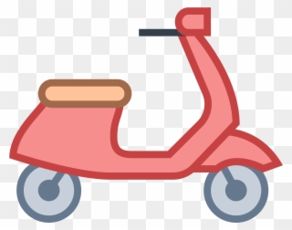 This Is A Motorized Scooter With Two Wheels, Handlebars, - Motorcycle Clipart
