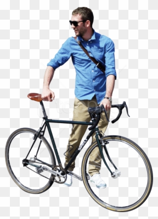 Free Png Images - Man With Bike Png Clipart