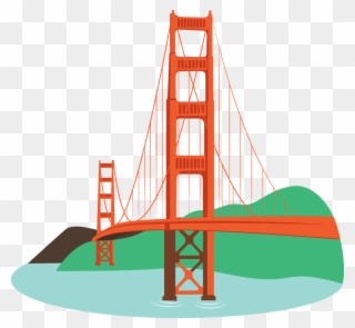 Picture Freeuse Library Bridge The Gap Clipart - Golden Gate Bridge Clipart - Png Download