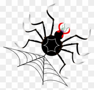 Mq Spider Spiderweb Black Dangerous - Hình Vẽ Nhện Halloween Clipart