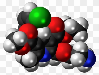 Levamlodipine Molecule Spacefill - Illustration Clipart