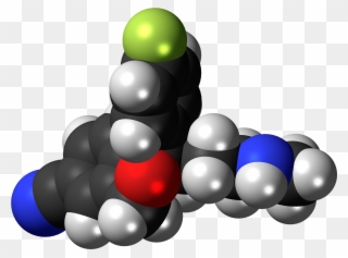 Desmethylcitalopram Molecule Spacefill - Illustration Clipart