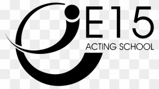East 15 Acting School Logo In Black And White - East 15 Acting School Clipart