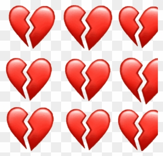 #heart #hurt #feels #heartbreak #emoji #broken #broke - Heart Clipart