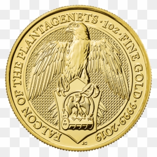 The Queen's Beasts 2019 Falcon 1 Oz Gold Coin - Currency Gold Coins Clipart