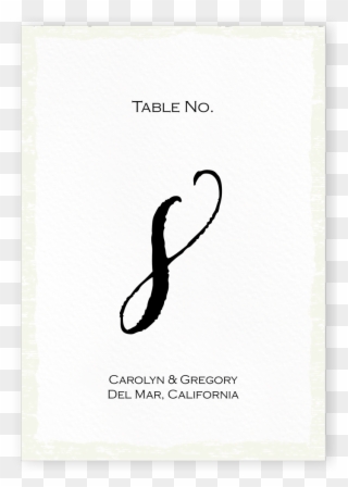 Just Elegance Tabel Number - Calligraphy Clipart