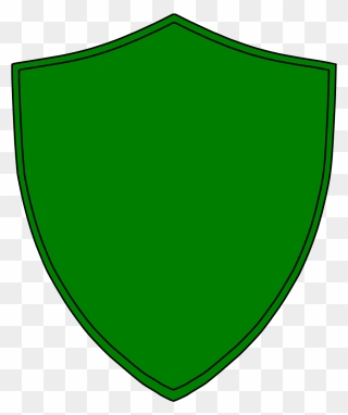 Free Shield Clipart - Green And Black Shield - Png Download