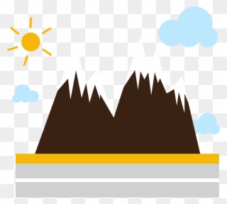 Pyramid Drawing Landscape - Cartoon Mountain Brown Png Clipart
