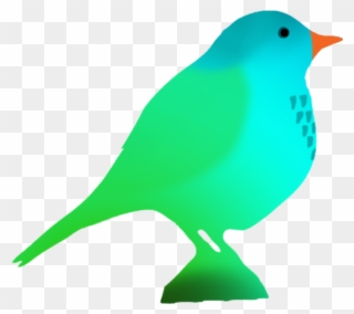 Fantasy Colored Bird Silhouette - Transparent Colorful Birds Clipart