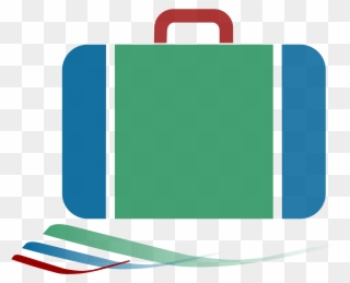 Luggage Clipart Blue Suitcase - Briefcase - Png Download