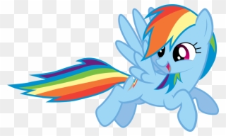 Rainbow Dash Flying - My Little Pony Rainbow Dash Flying Clipart