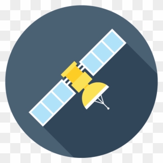 Flat Satellite Icon - Satellite Flat Icon Png Clipart