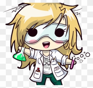 Anime Clipart Science - Anime Chibi Science Girl - Png Download