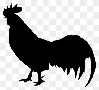 Animal Cock Rooster Svg Png Icon Free Download - Black Chicken Cut Out Clipart