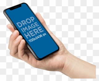 Iphone X Mockup Being Held By A Hand - Iphone X In Hand Mockup Psd Clipart