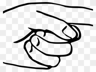 Drawn Finger Index Finger - Pointing Hand Line Drawing Clipart