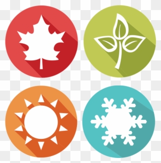 4 Seasons Pest Control Program - Snowflakes White On Red Clipart
