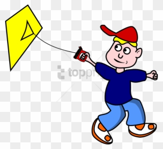 Free Png Two Boy Friends- Cartoon Flying A Kite Png - Animated Fly A Kite Clipart