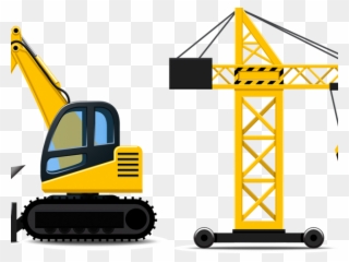 Crane Clipart Cartoon Construction - Construction Trucks Clip Art - Png Download