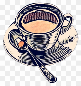 #cup #mug #spoon #saucer #tea #coffee #latte #cappuccino - Teacup Clipart
