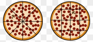 Image Of Pizza Cutting Styles, Triangular Slices On - Stamp Qualified Clipart