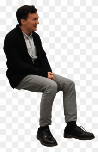 People Sitting On Bench Png - Man Sitting In Chair Png Clipart