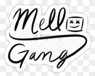 Free Png Redbubble, Sticker, And Marshmello Image - Calligraphy Clipart