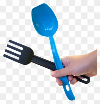 Image Stock Hand Holding Fork And Spoon Png Image - Hand With Spoon Transparent Clipart
