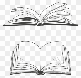 Graphics Scalable Vector Artwork Open Book Clipart - Drawing Of A Book Opening - Png Download