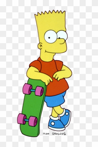 Bart Simpson With Skateboard Clipart