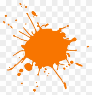 #orange #paint #splat #remixit - Blood Splash Vector Png Clipart